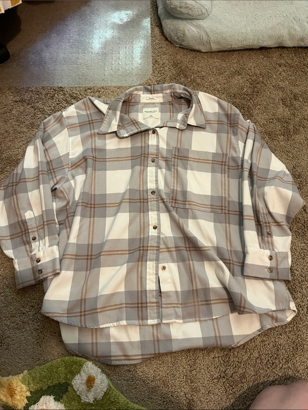 Abercrombie & Fitch Plaid flannel xxl oversized grunge y2k button down
